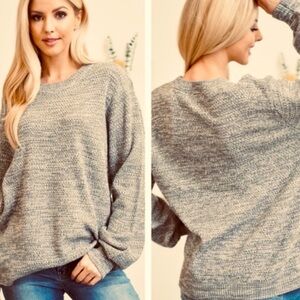 Zenana Grey sweater , grey long sleeve super comfortable Large & XL Boutique
